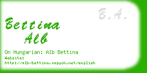 bettina alb business card